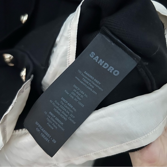 New Season SANDRO Haylo Layered Look Cardigan contrast hem size 36 - Picture 8 of 8